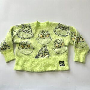 Girls 5/6 Justice Grinch Christmas Holiday Sweater